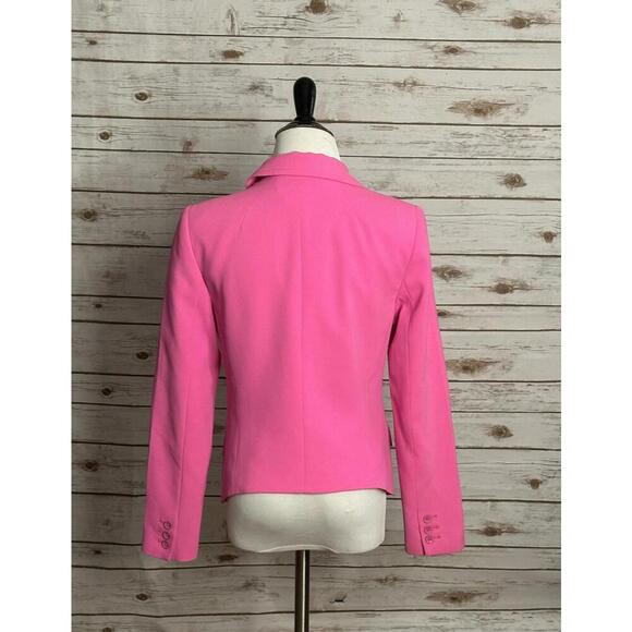 Trina Turk pink Legally Blonde Barbie office siren single-breasted blazer Size 4 - Picture 6 of 10